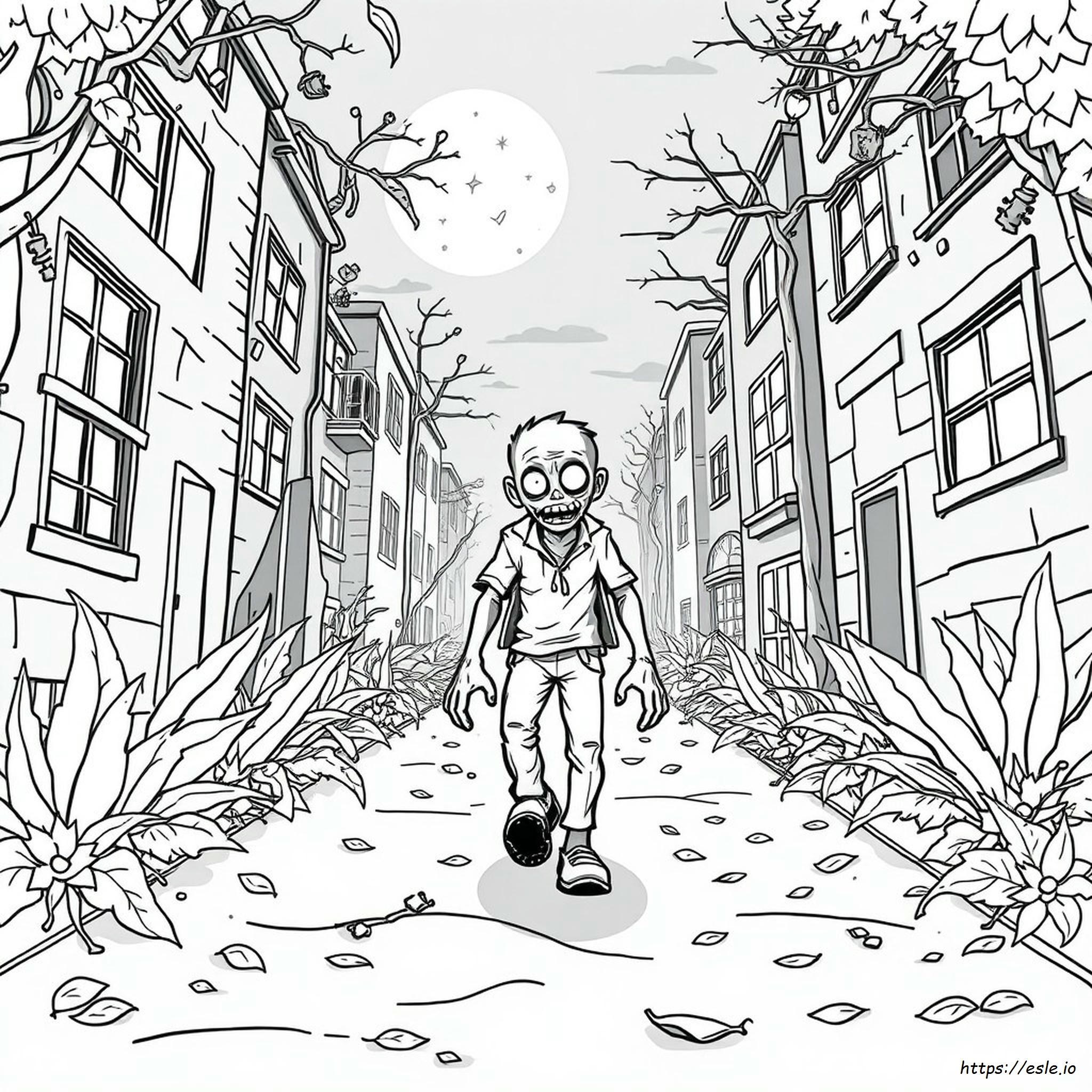 Páginas Para Colorear De Zombies Gratis