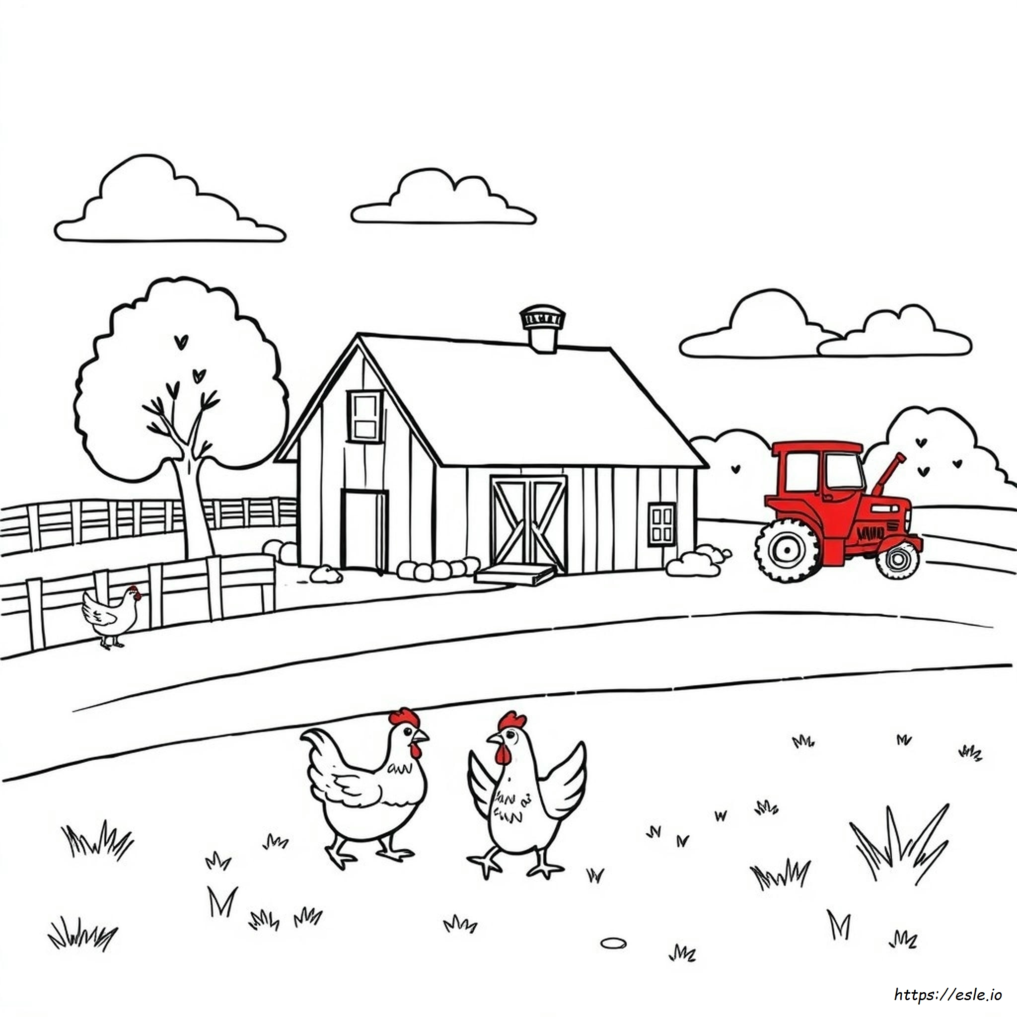 Country Farm Coloring Pages