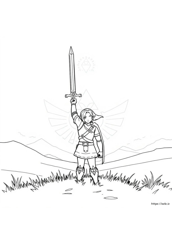 Usta Kılıç Zelda Boyama Sayfaları