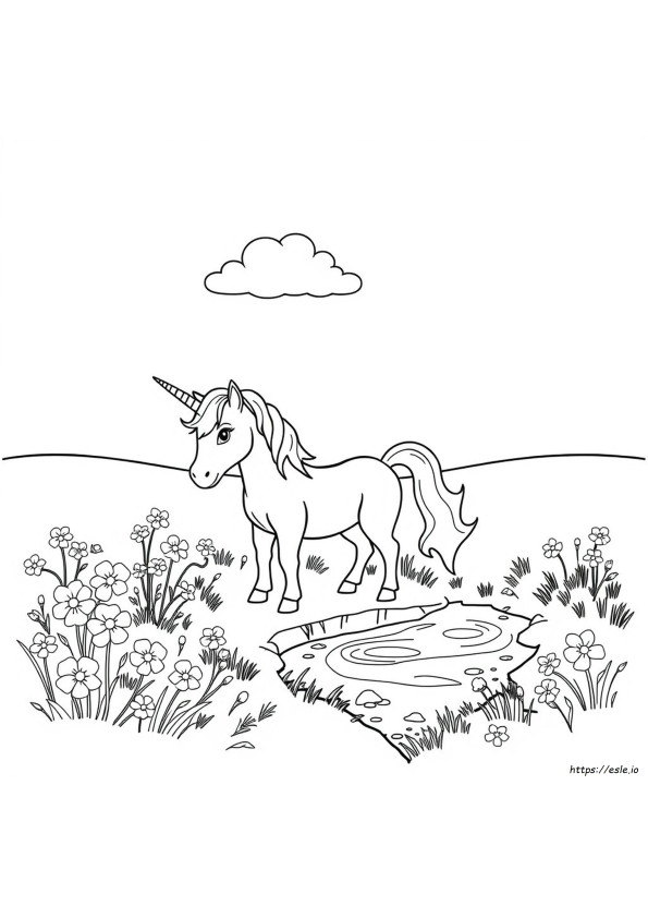 Small Unicorn Coloring Pages