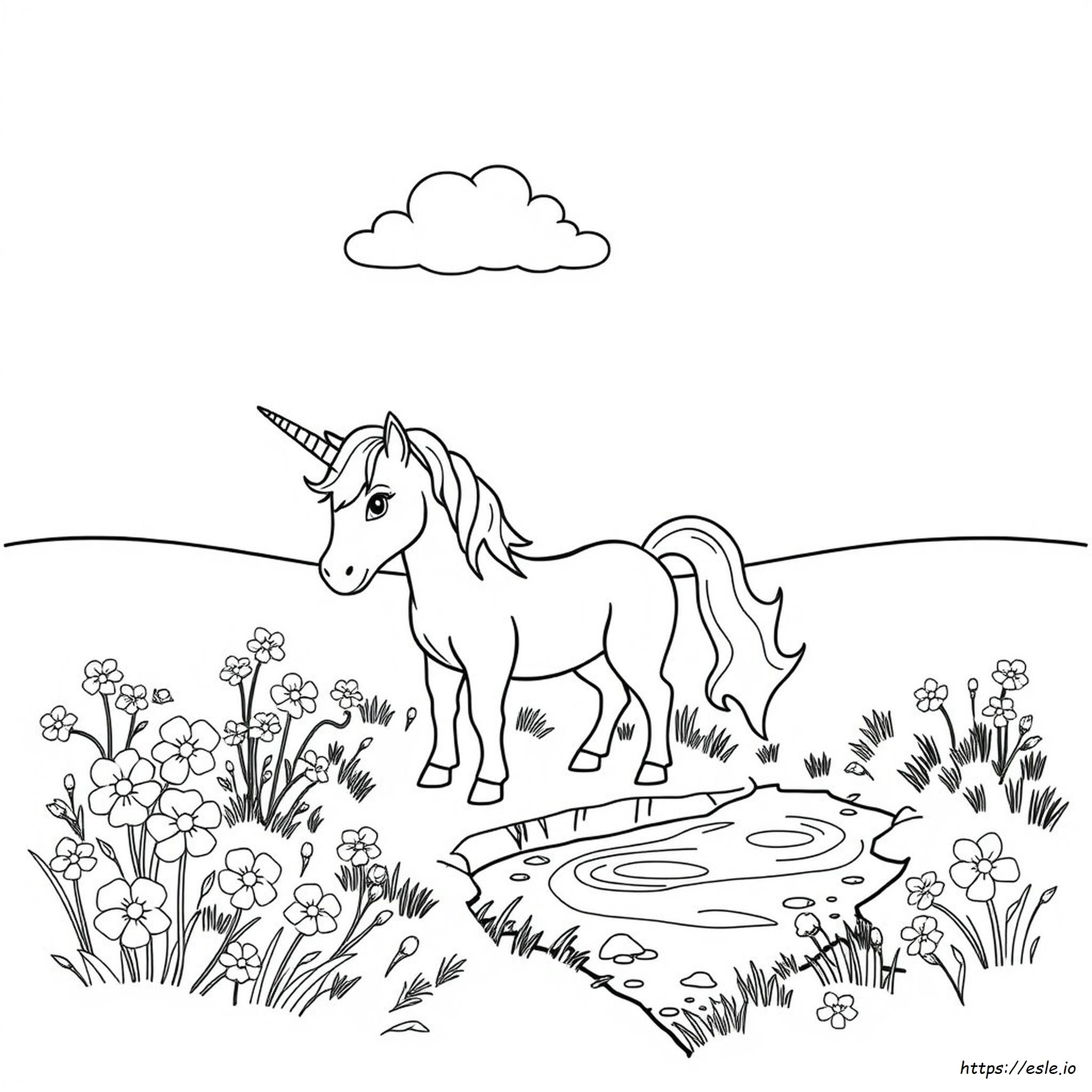 Small Unicorn Coloring Pages