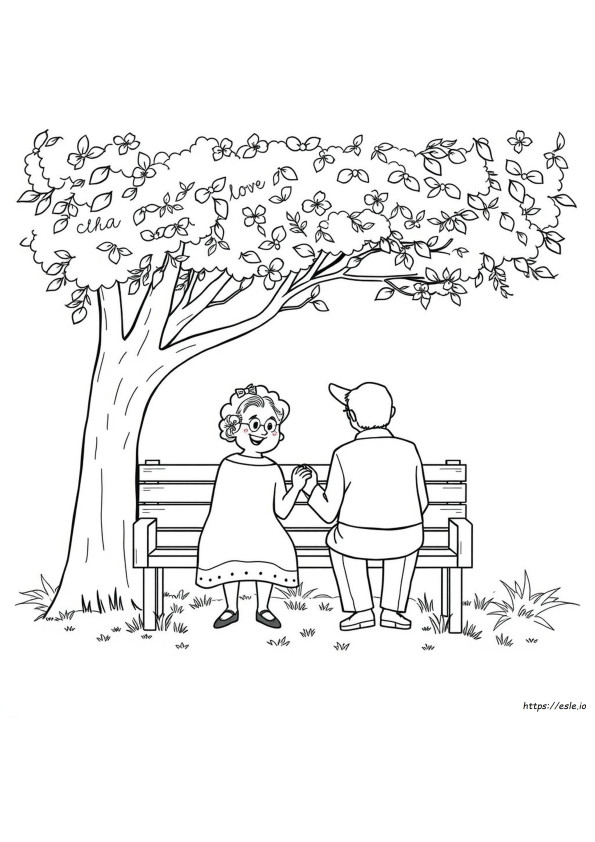 I Love You Grandma And Grandpa Coloring Pages