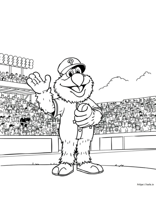 Disegni Da Colorare Gratuiti Di Phillies Phanatic