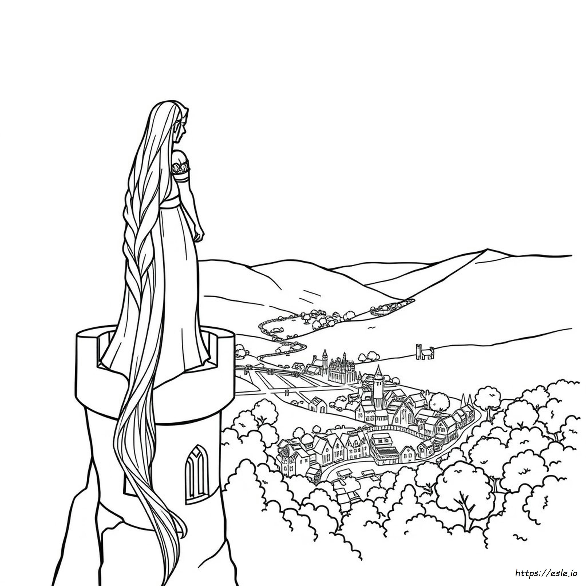 Rapunzel Castle Coloring Pages
