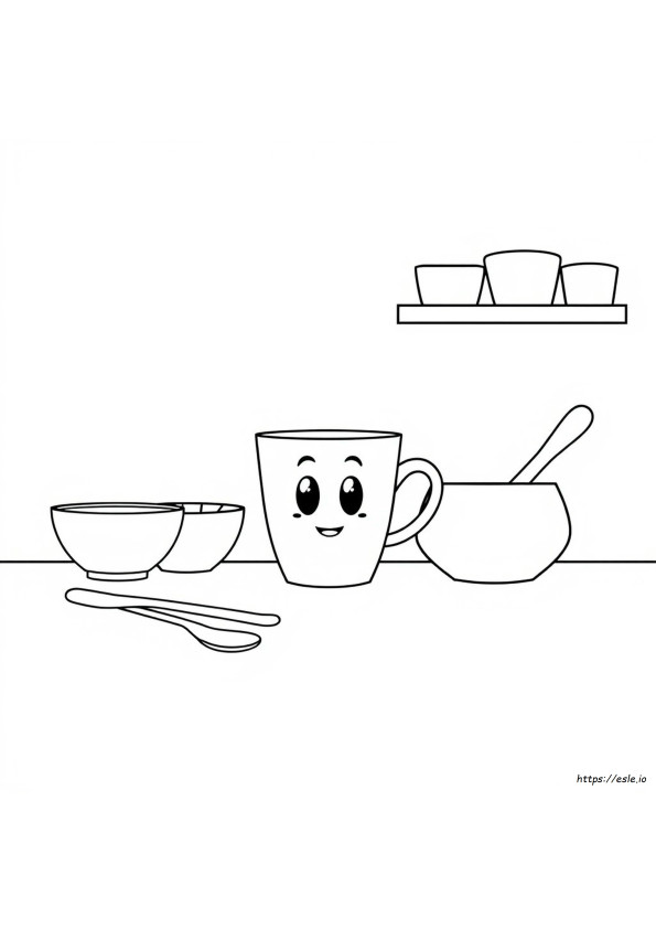 Printable Cup Coloring Page