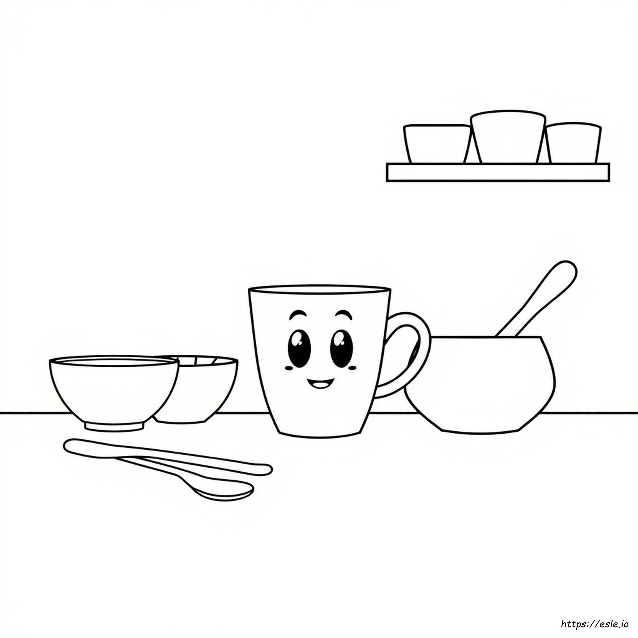 Printable Cup Coloring Page