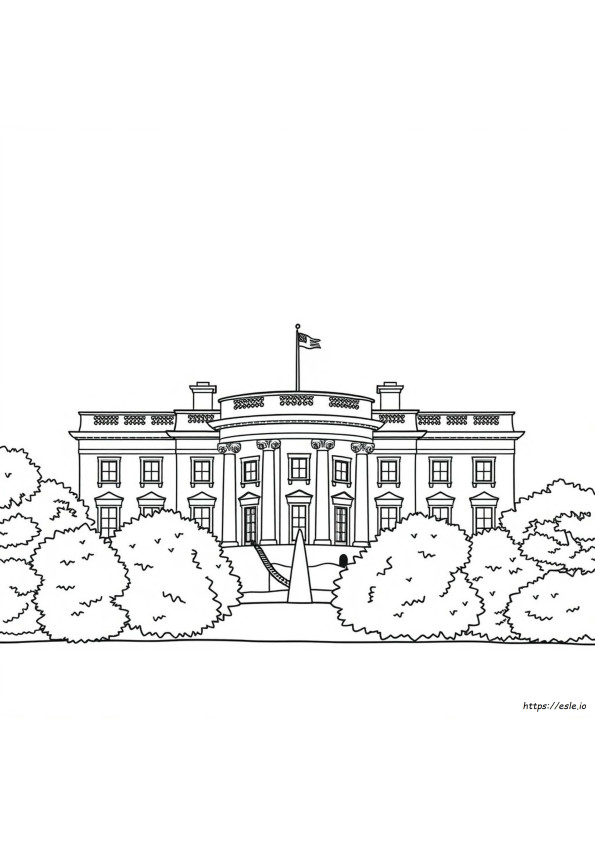 Coloring Page Of White House
