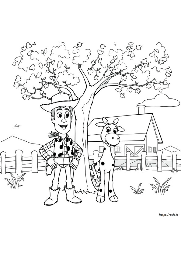 Woody En Forky Kleurplaat