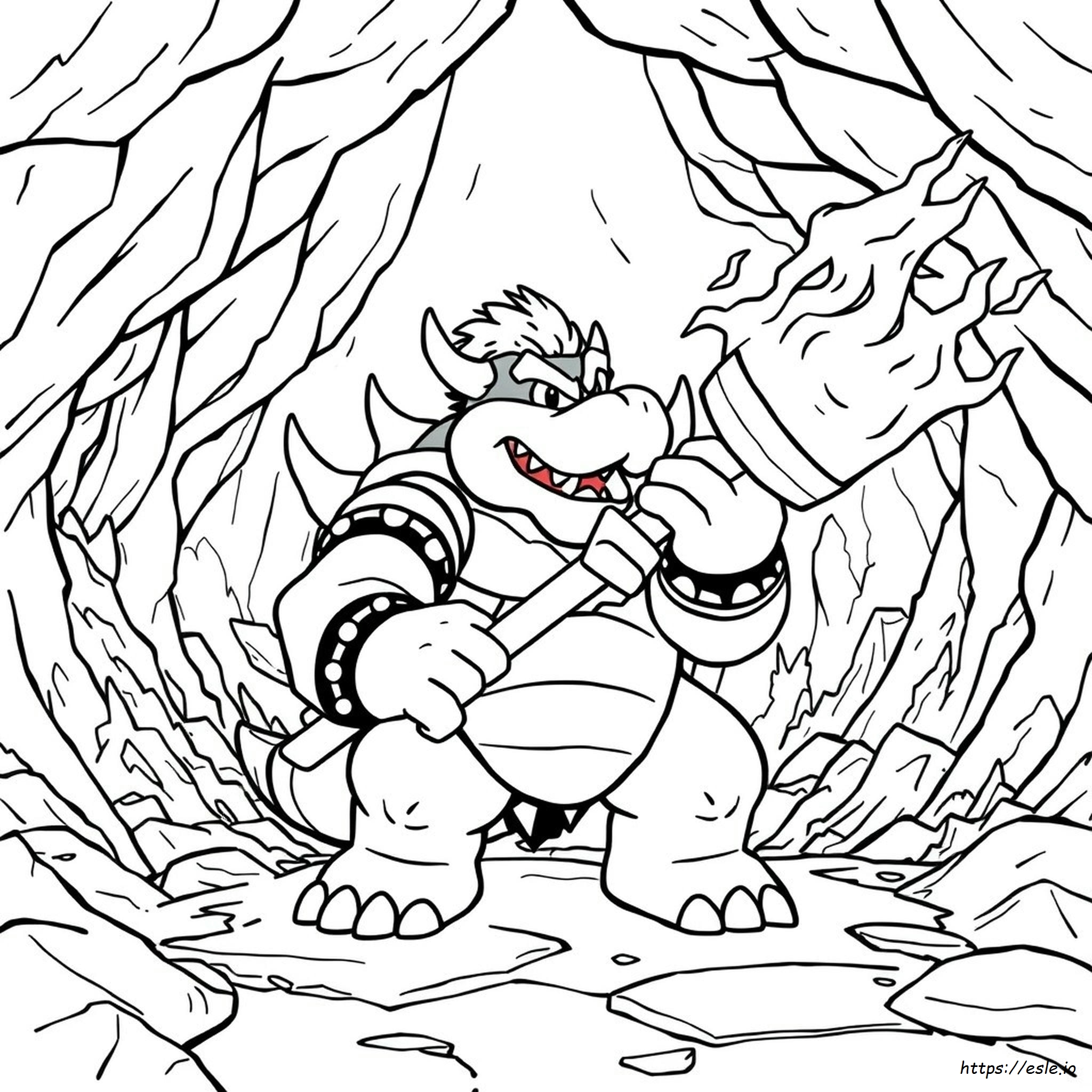 Fury Bowser Coloring Page