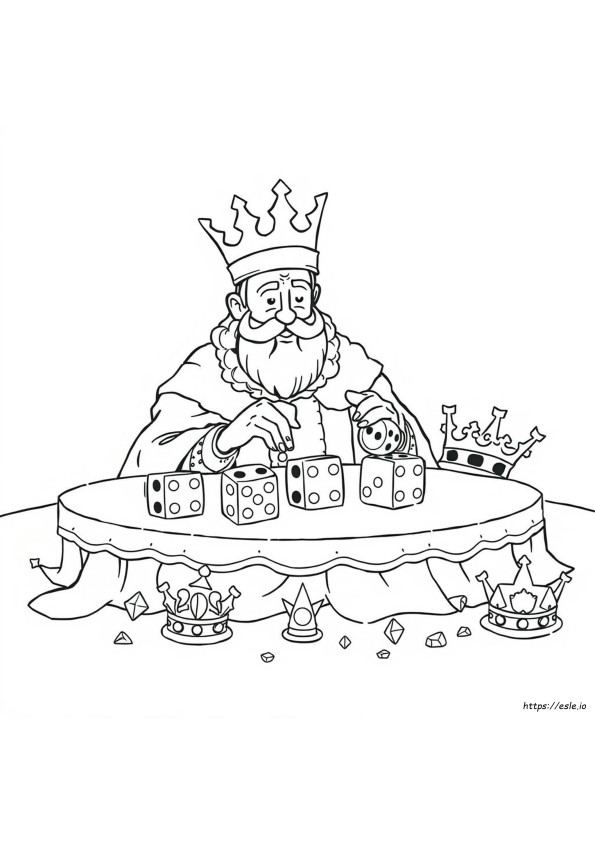 King Dice Színező Oldala