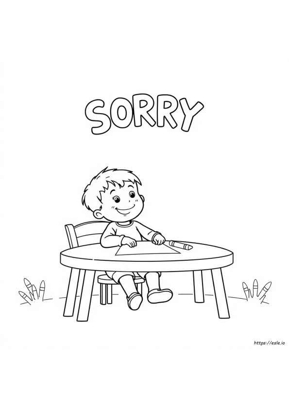 Sorry Kleurplaat