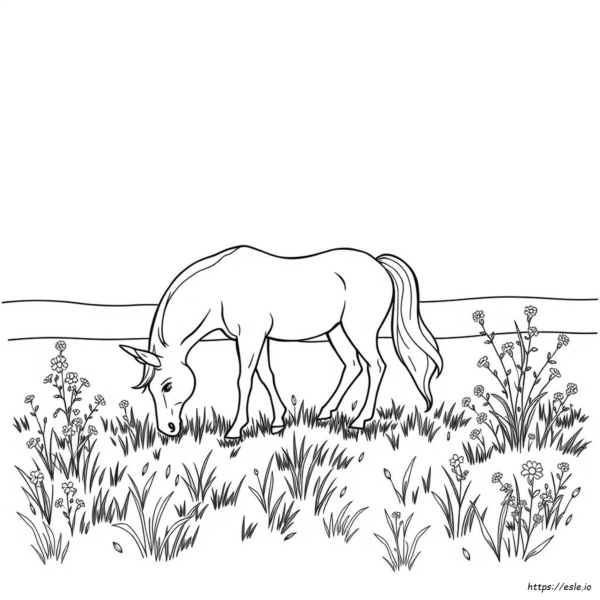 Simple Realistic Unicorn Coloring Pages
