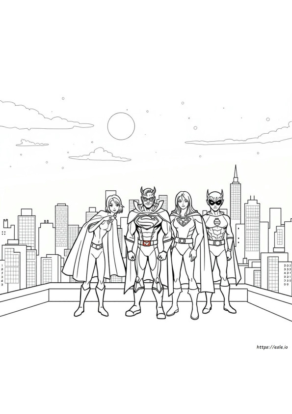 Make Your Own Superhero Coloring Page