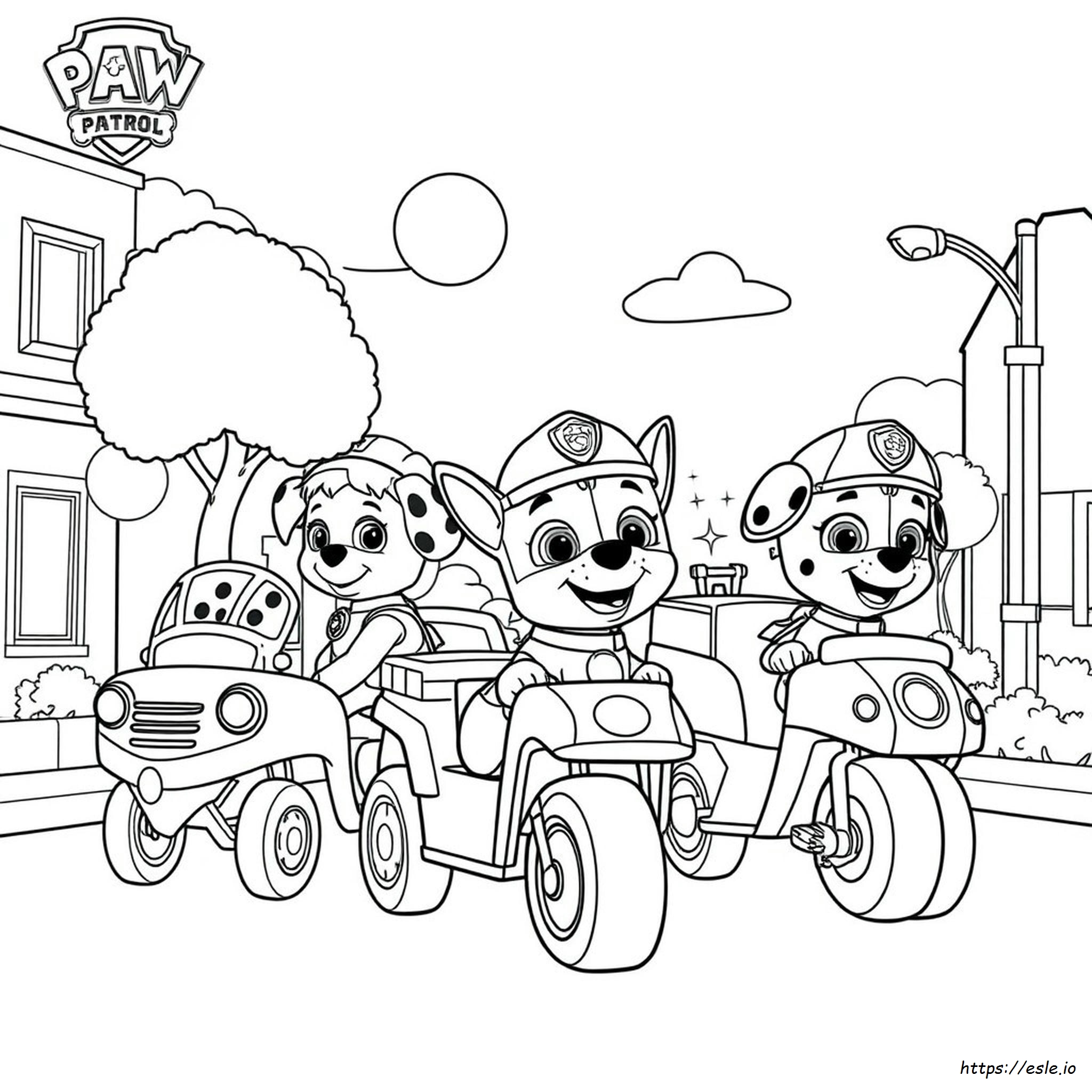 New Paw Patrol Vehicles Coloring Pages