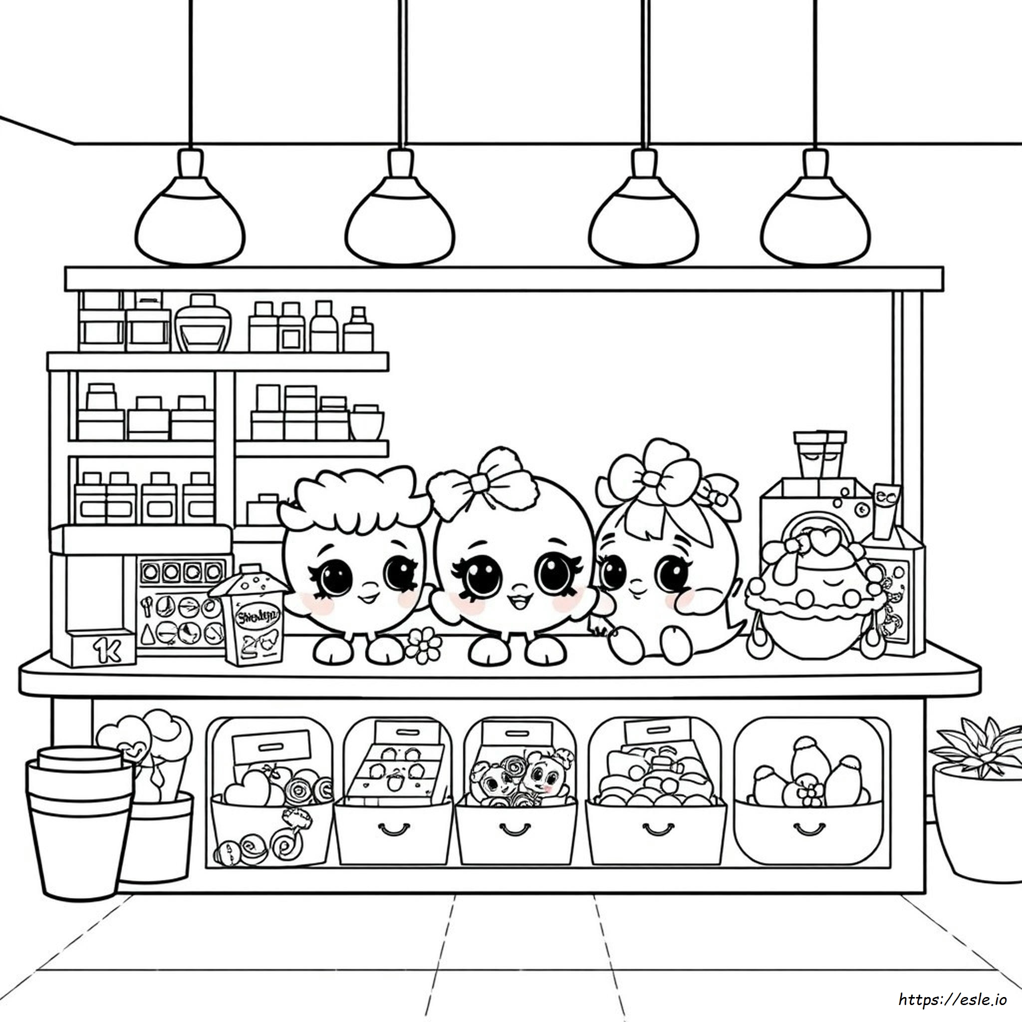 Gambar Mewarnai Shopkins - Gratis Untuk Dicetak