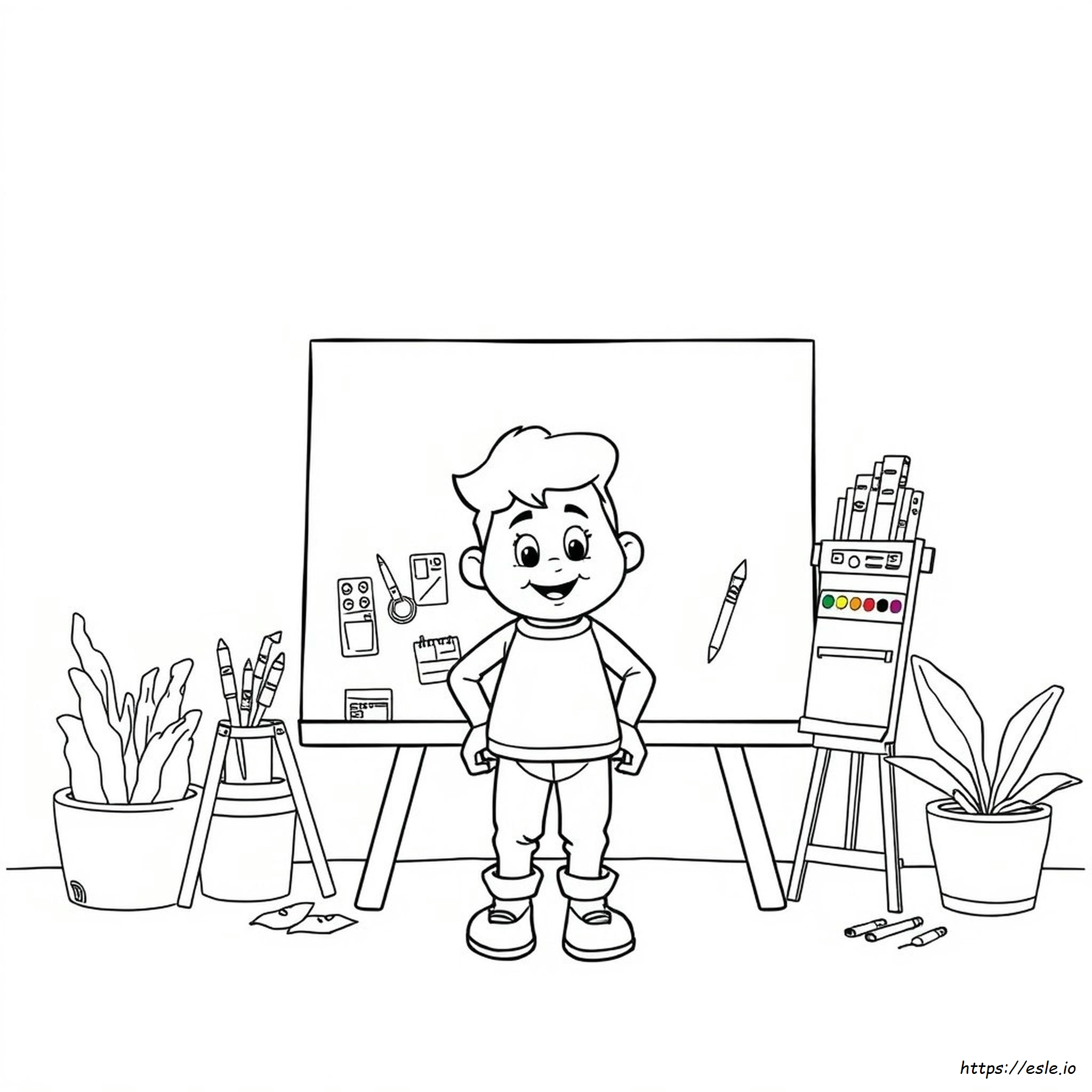 Gambar Mewarnai Ilustrator Papan Warna Gratis