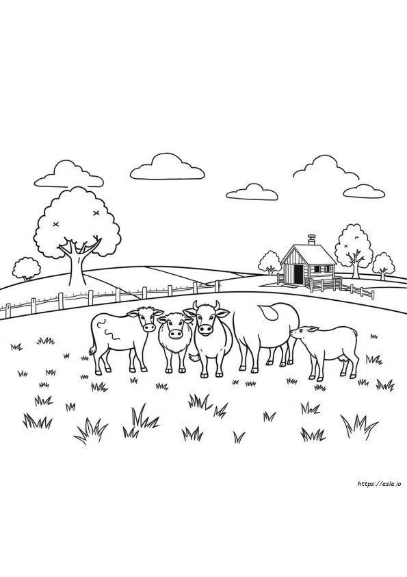 Farm Animals Coloring Worksheet