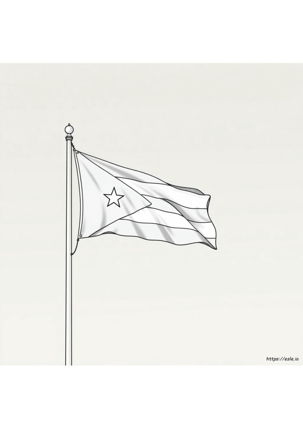 Puerto Rico Flag Coloring Page Printable
