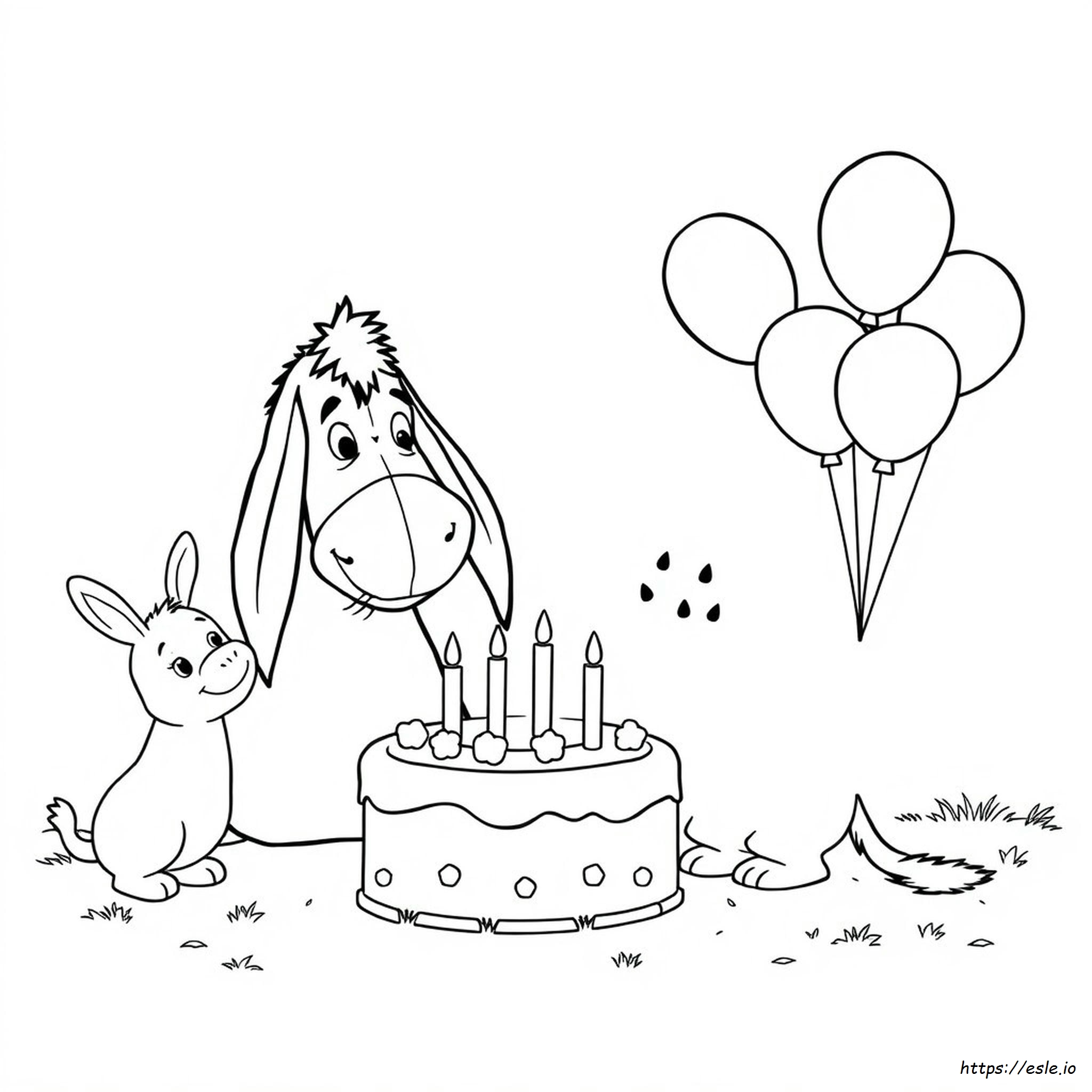 Eeyore Birthday Coloring Pages