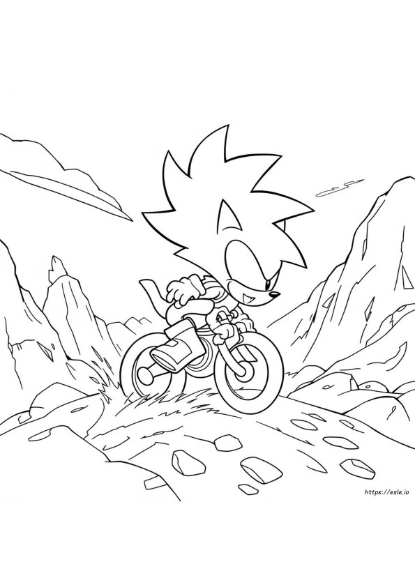 Black Sonic Colouring Pages