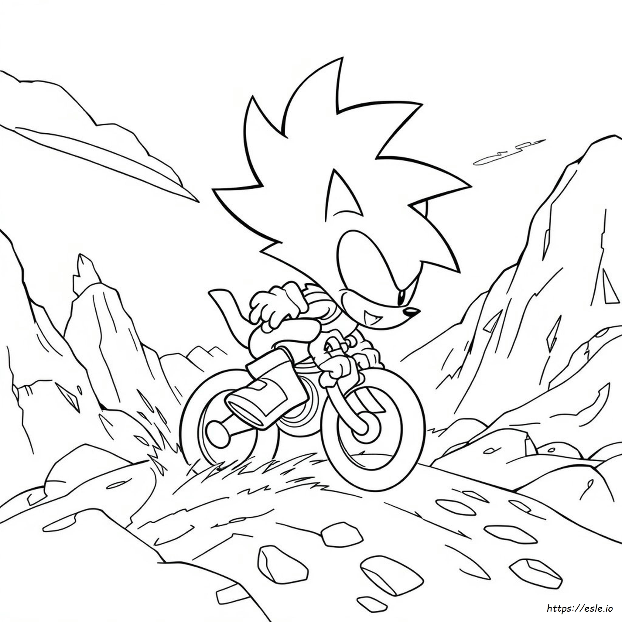 Black Sonic Colouring Pages