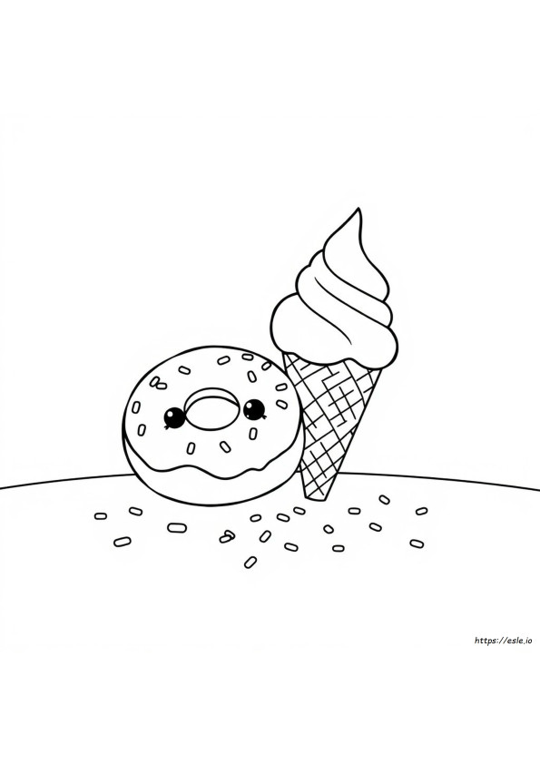 Süße Junk Food Ausmalbilder
