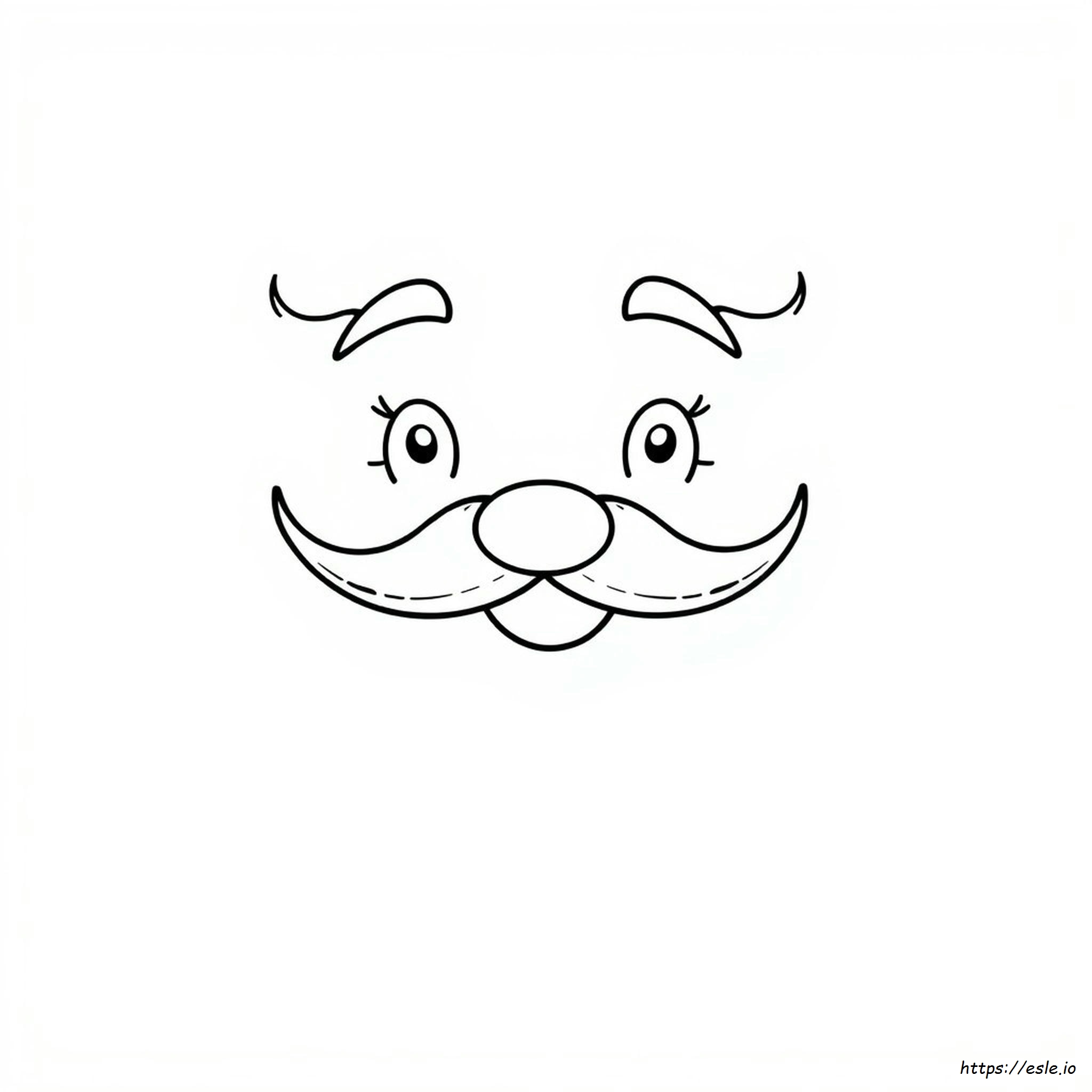 Moustache Colouring Pages