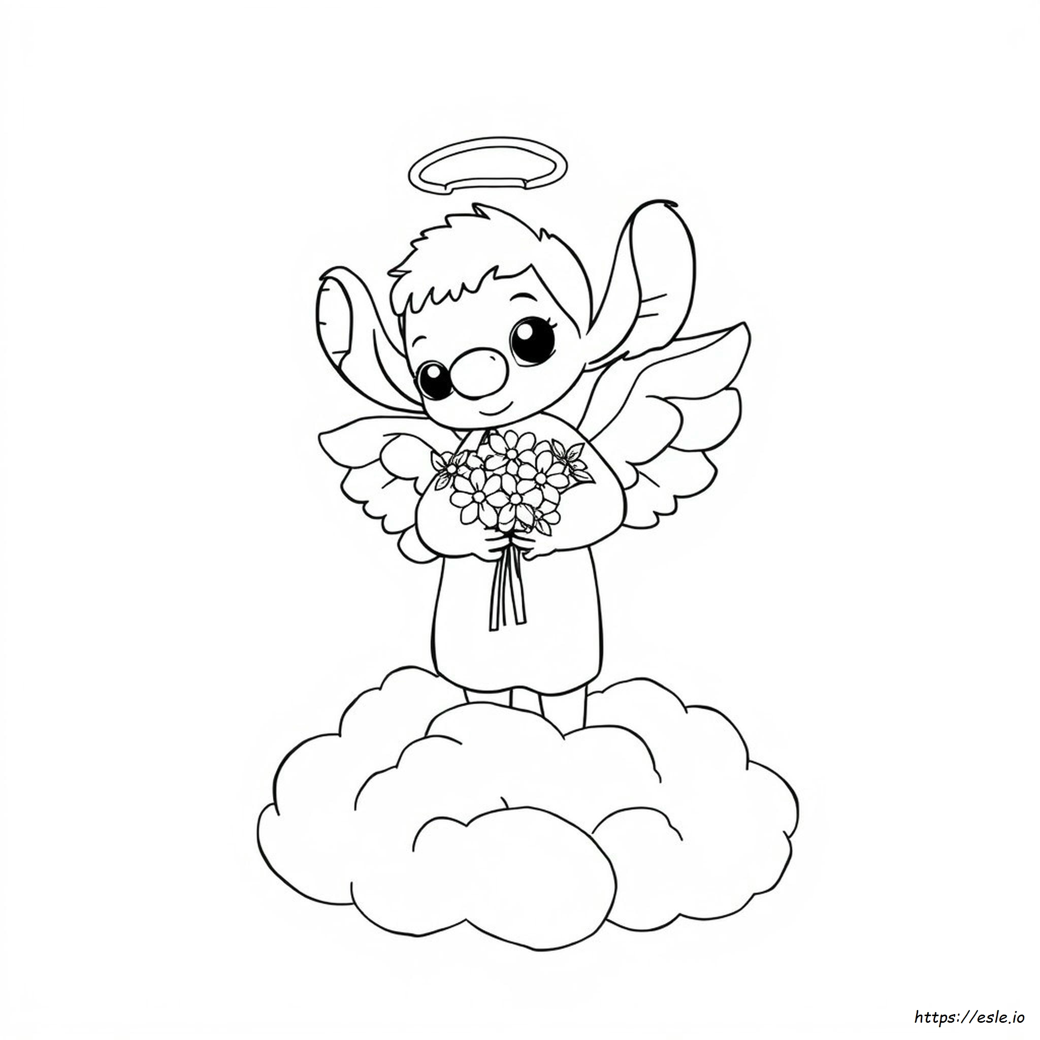 Mewarnai Stitch Dan Angel