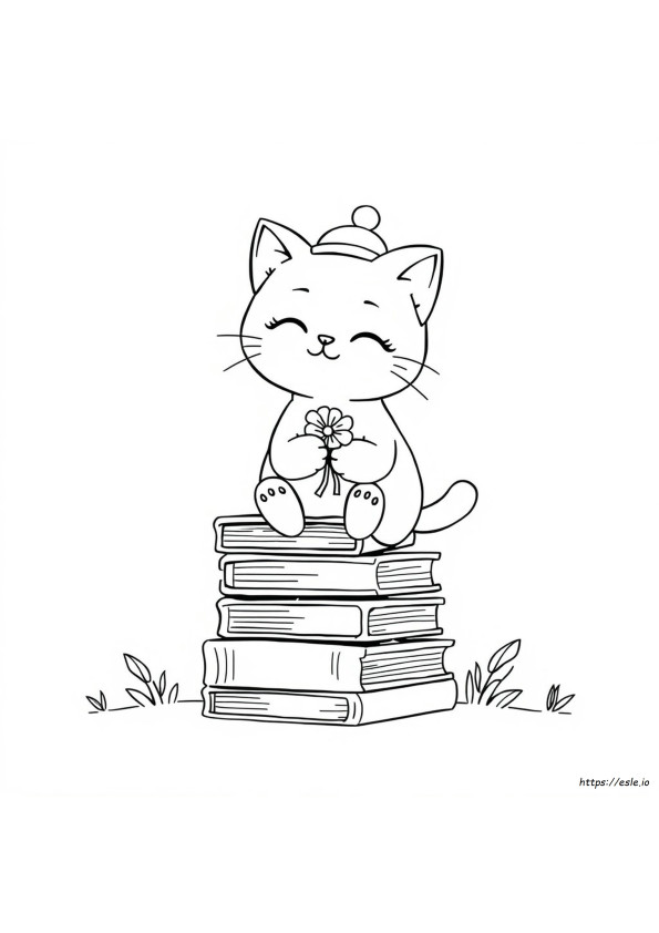 Gambar Mewarnai Kucing Anime Kawaii