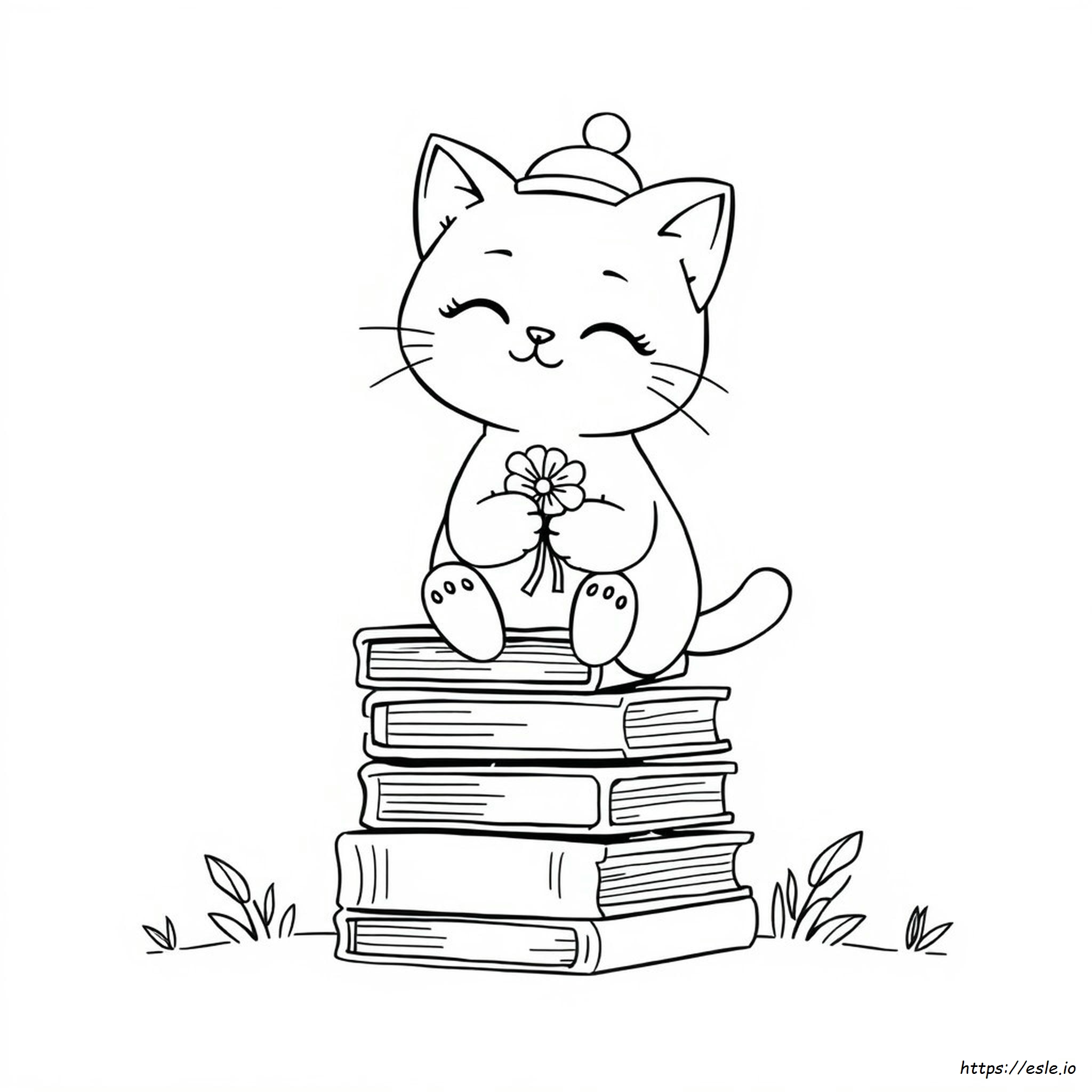 Gato Kawaii De Anime Para Colorir - Grátis Para Imprimir