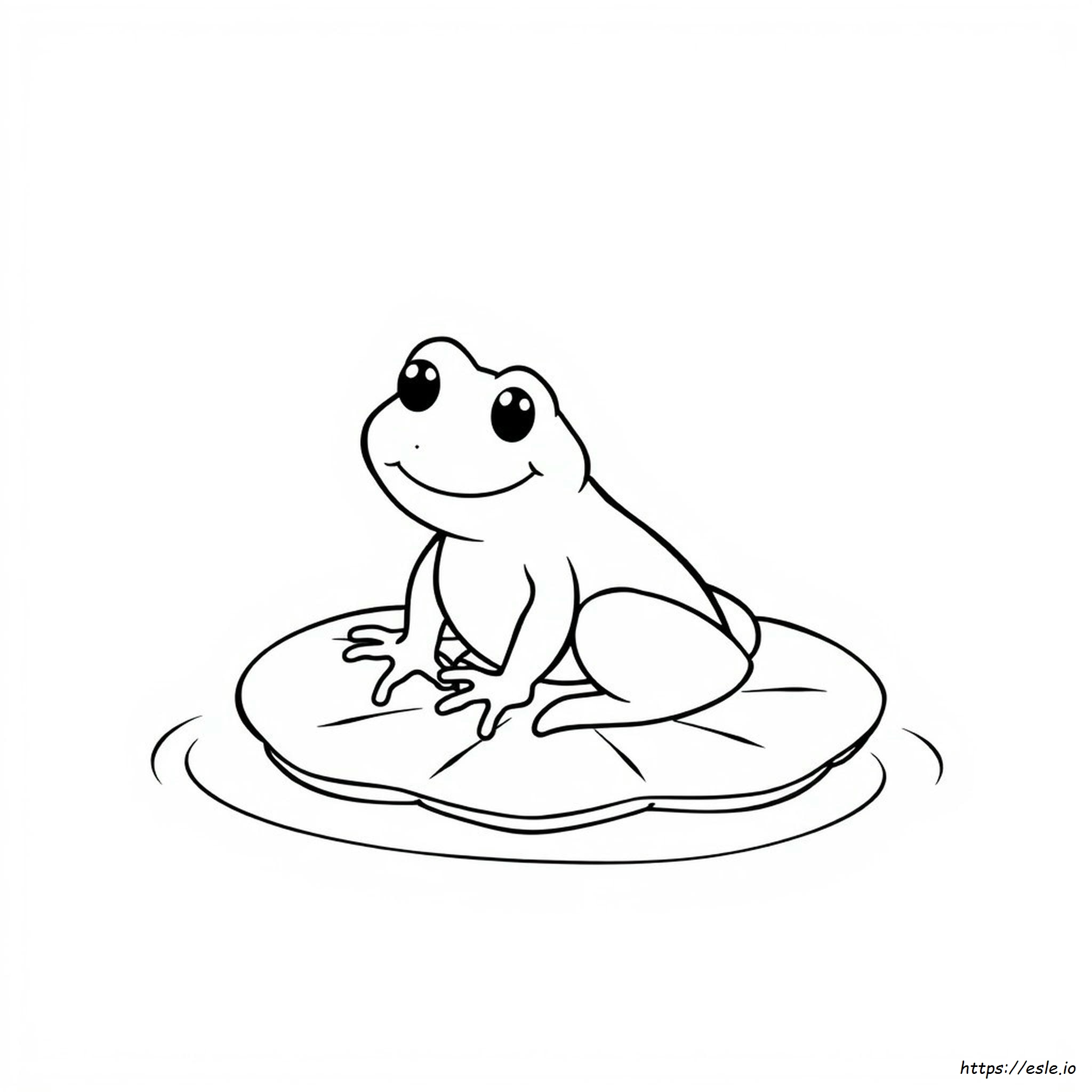 かわいいカエルの塗り絵