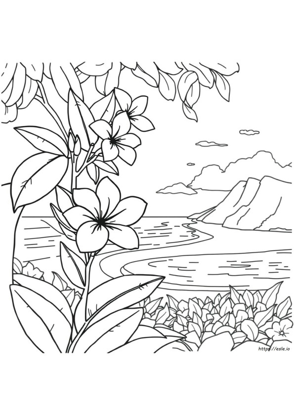 Bunga Negara Bagian Hawaii Gambar
