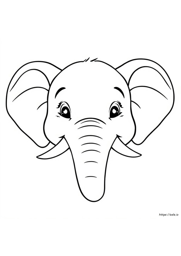 Elephant Face Coloring