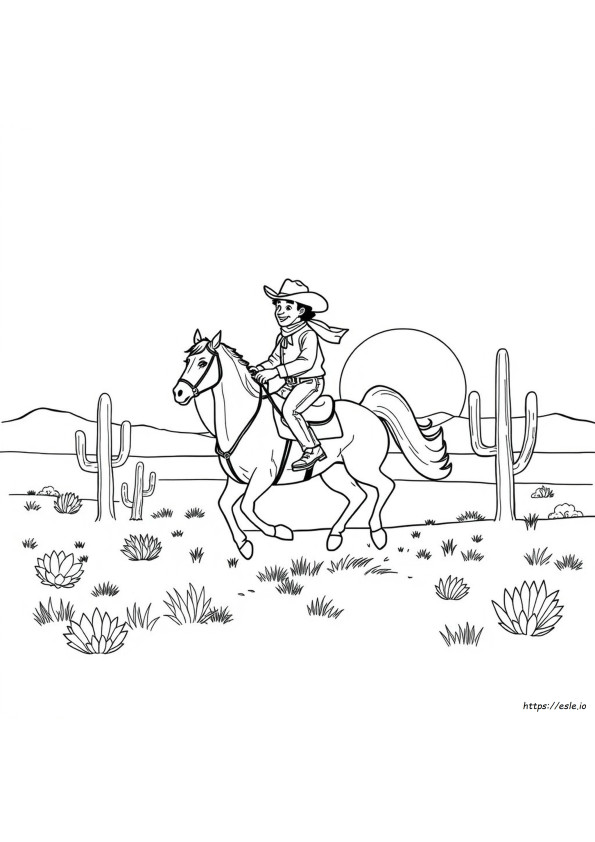 Dibujos De Un Vaquero Para Colorear