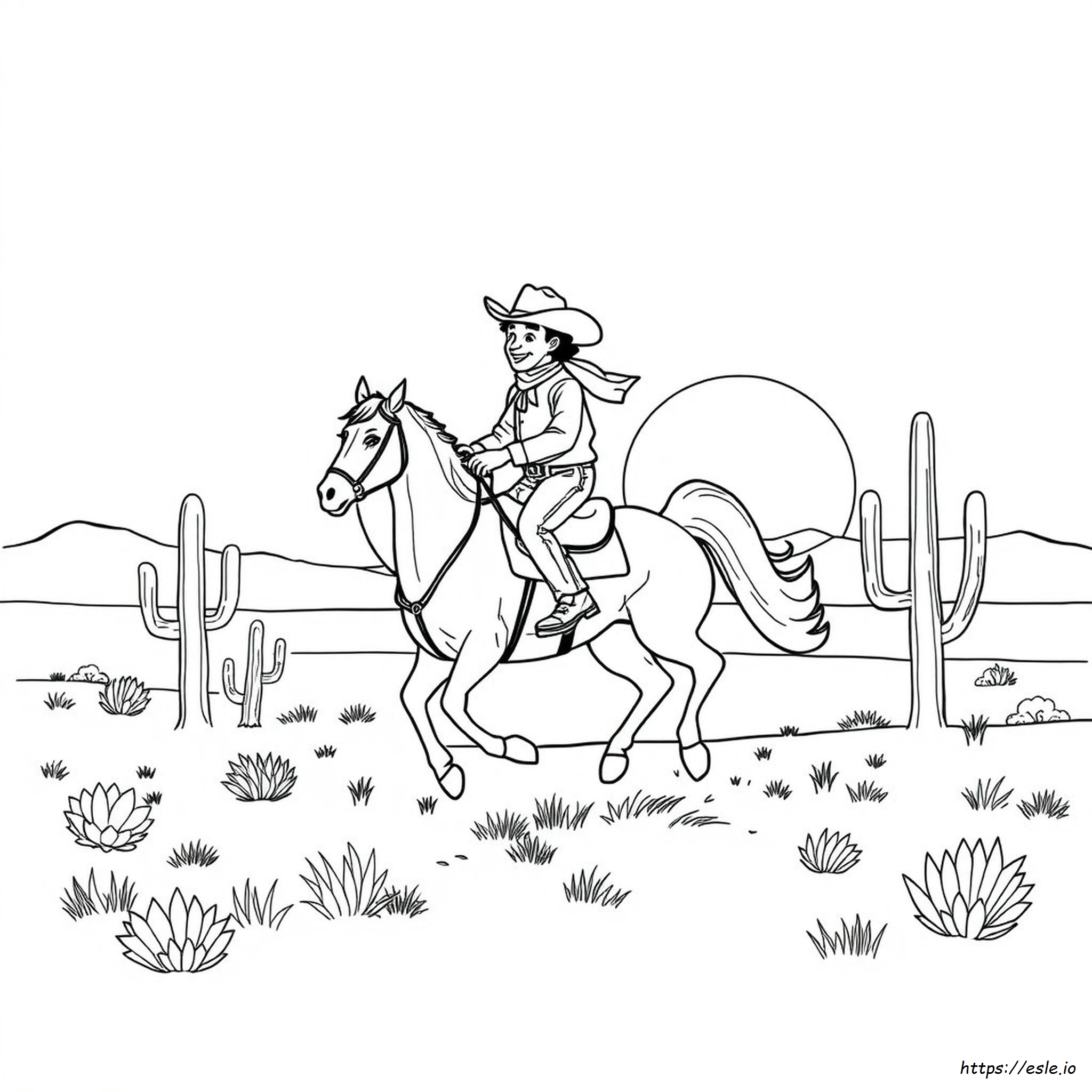 Coloring Pages Of A Cowboy