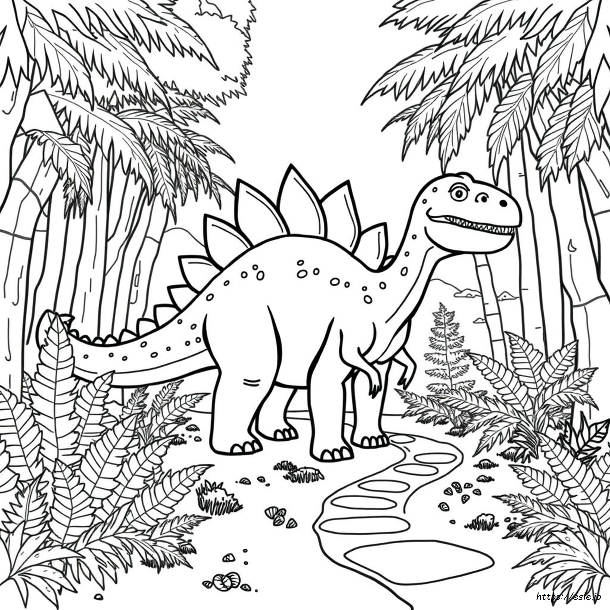 Estegossauro Dinossauro Para Colorir