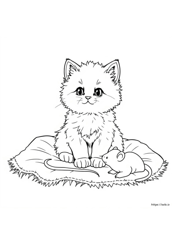 Adorable Kitten Coloring Pages