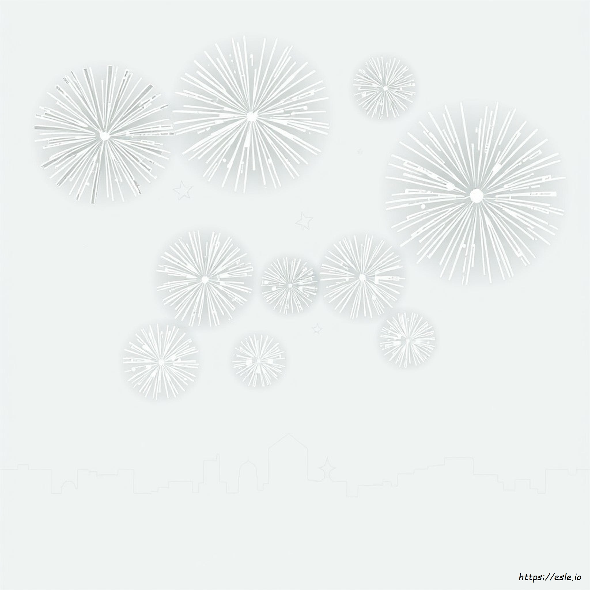 Fireworks Coloring Page Printable
