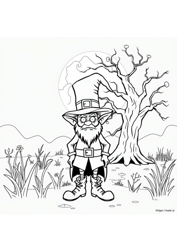 Páginas Para Colorear De Duendes Aterradores