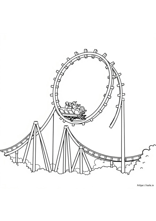 Rollercoaster Gambar Mewarnai