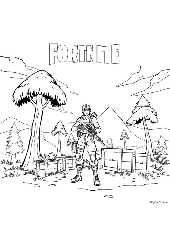 Fortnite Wild Card Coloring Pages