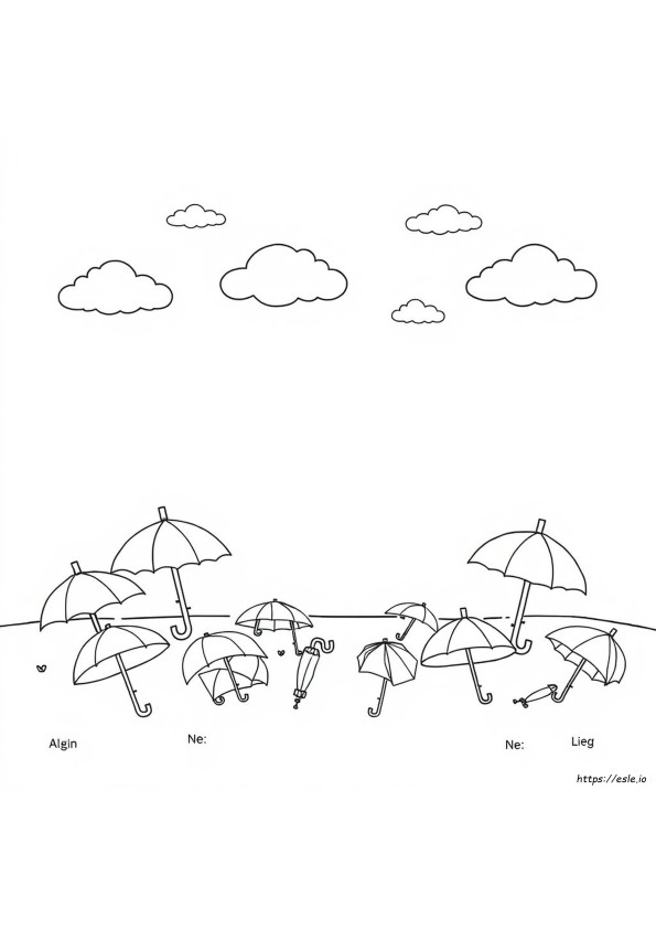 Coloriage Parapluie
