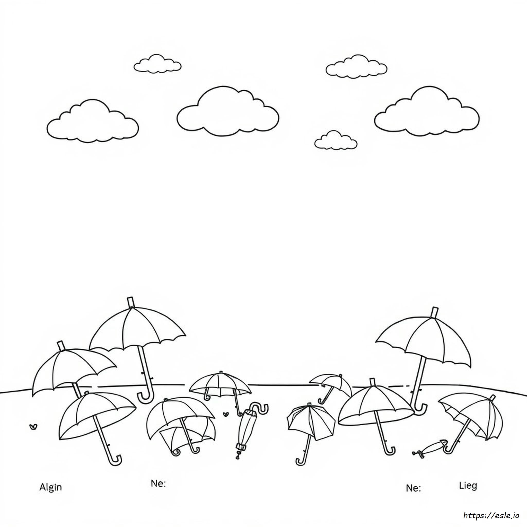 Umbrella Picture For Coloring