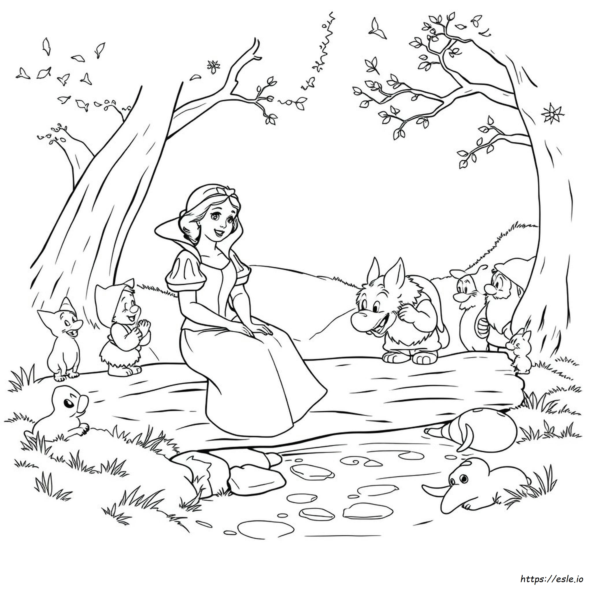 Snow White Colouring Pages