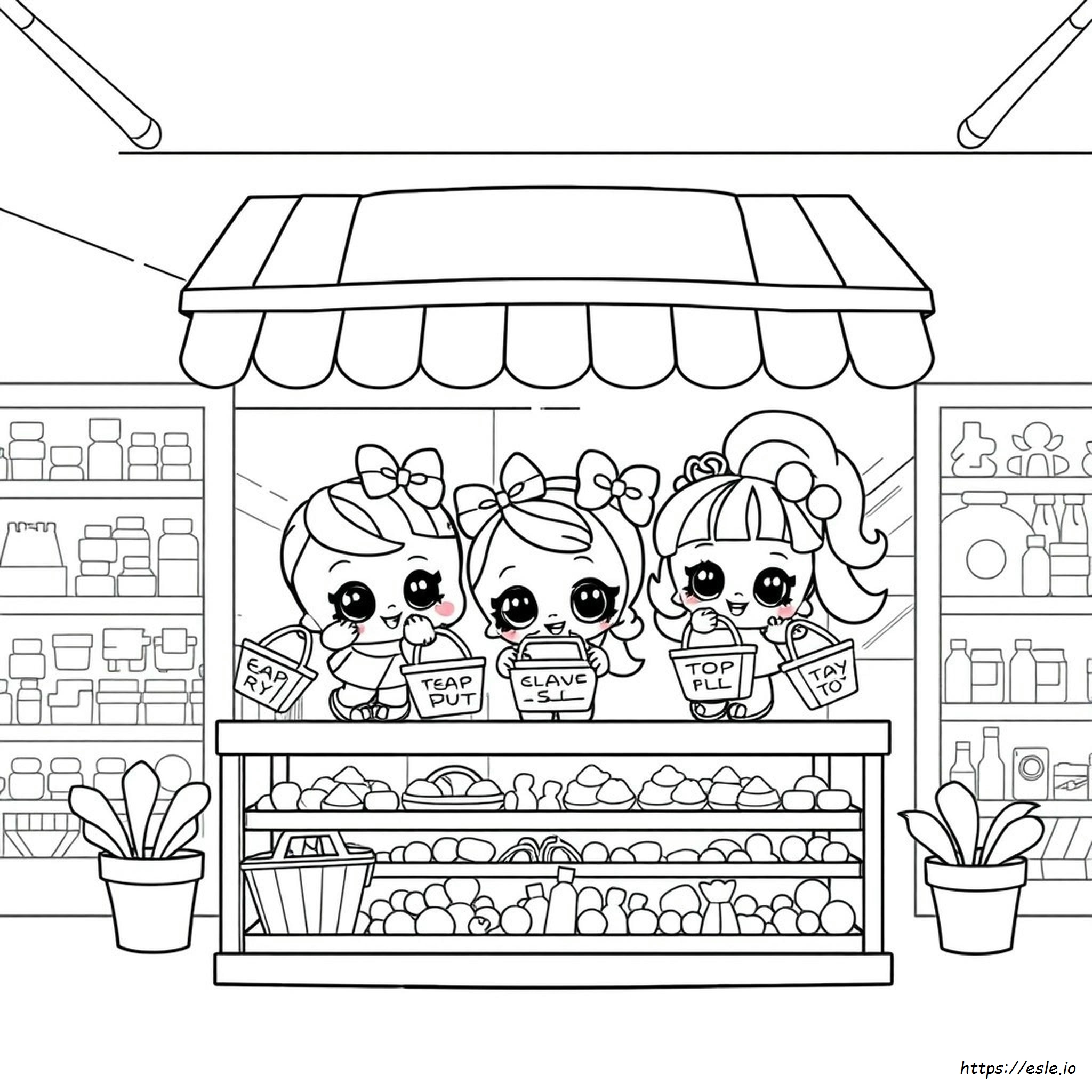 Gambar Mewarnai Shopkins Shoppie - Gratis untuk Dicetak