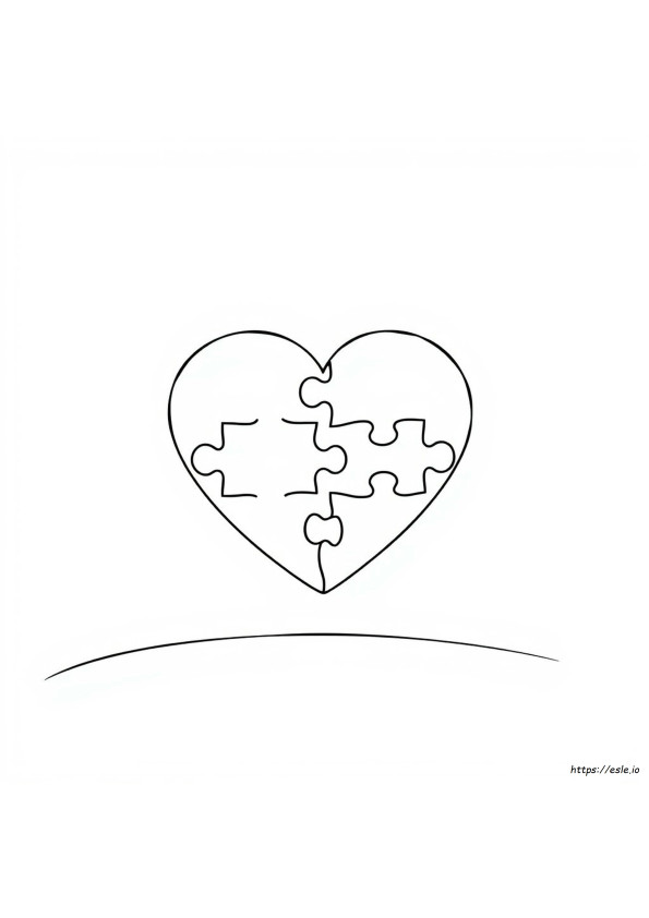 Autism Puzzle Piece Coloring Sheet