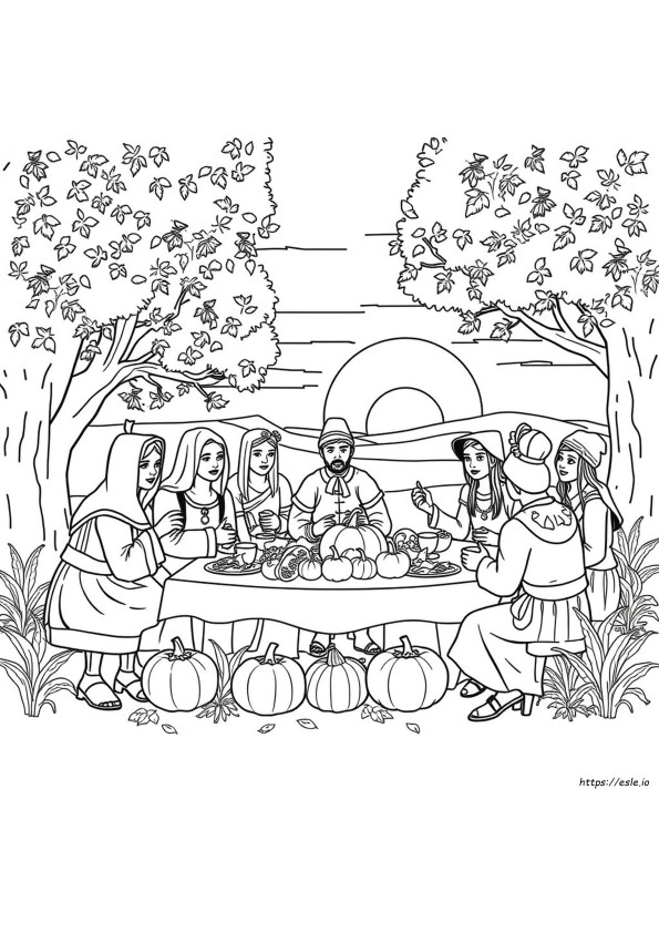 First Thanksgiving Coloring Pages