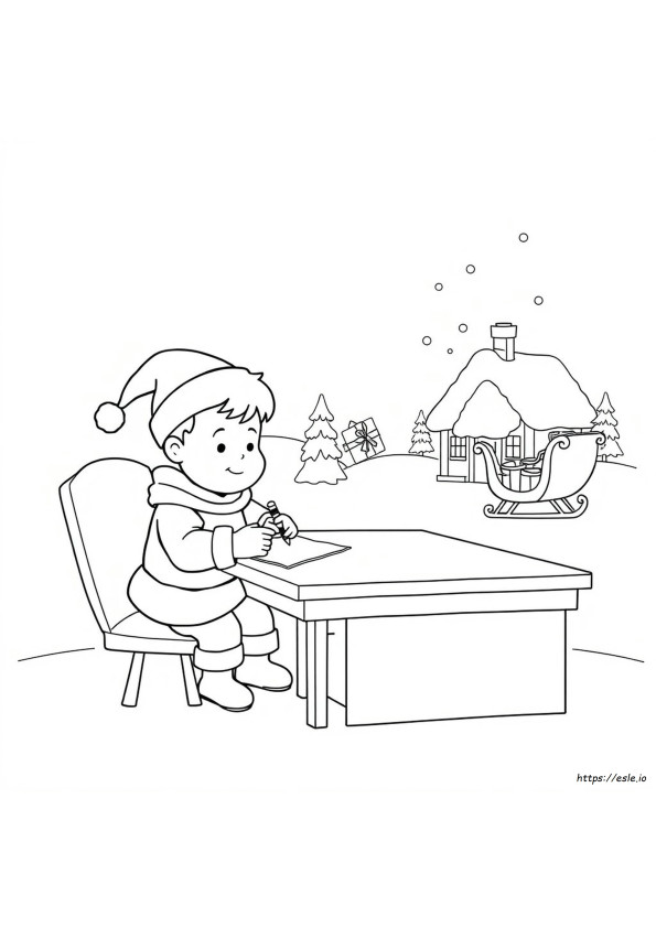 Brief An Den Weihnachtsmann Ausmalbild