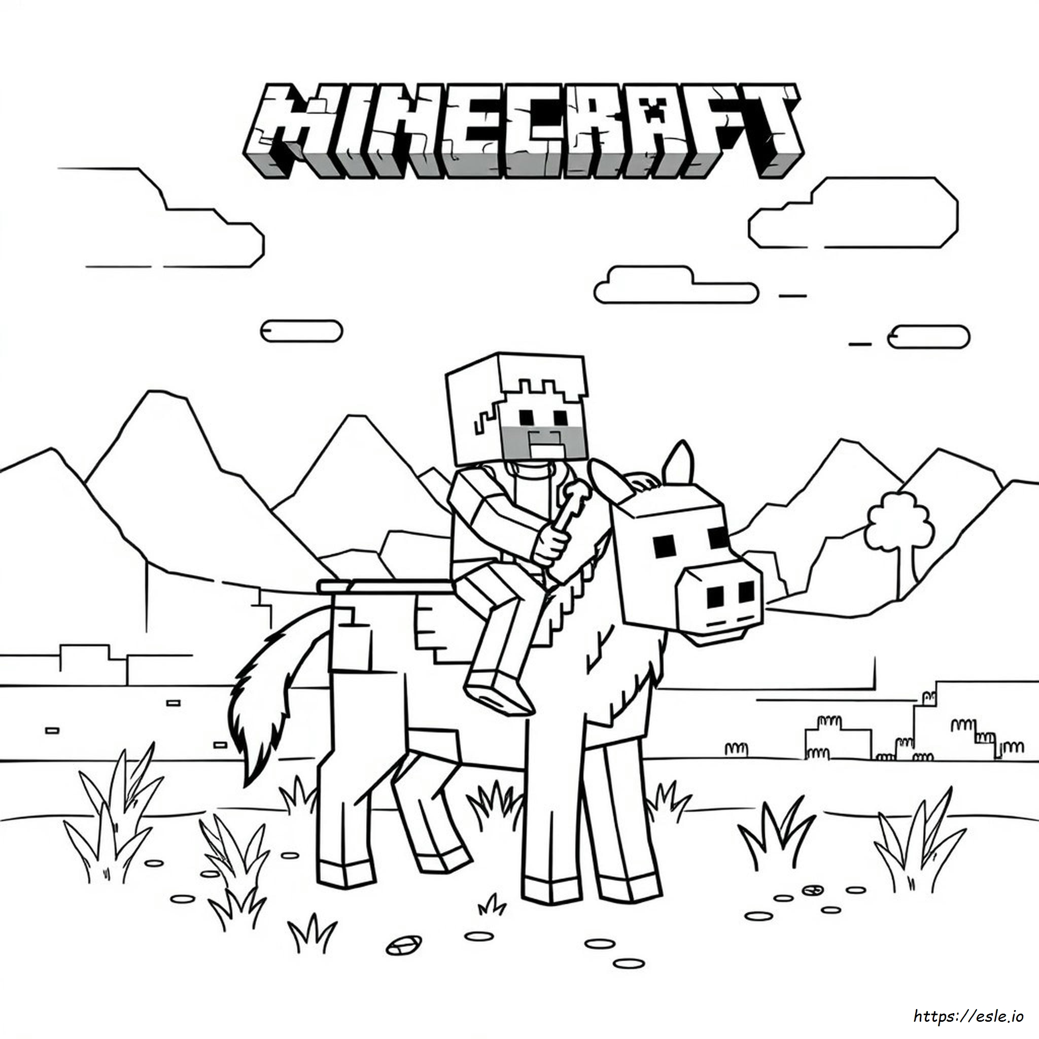 Gambar Mewarnai Hewan Minecraft