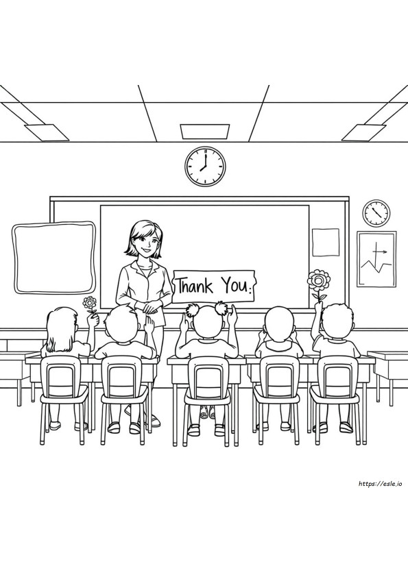Planșe De Colorat Gratuite De Printat Pentru Săptămâna Apreciere Profesorilor